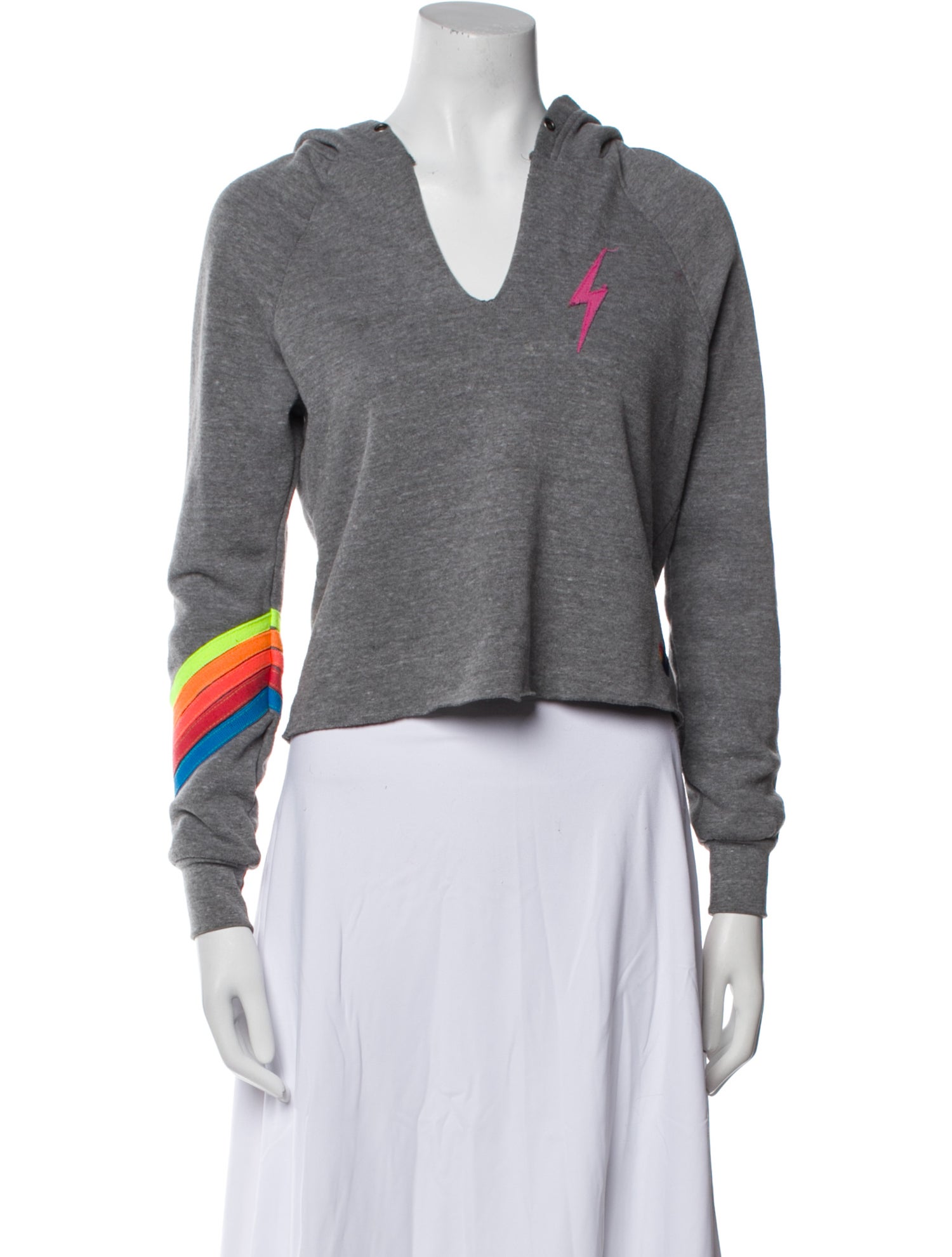 Aviator Nation Printed V-Neck Sweatshirt