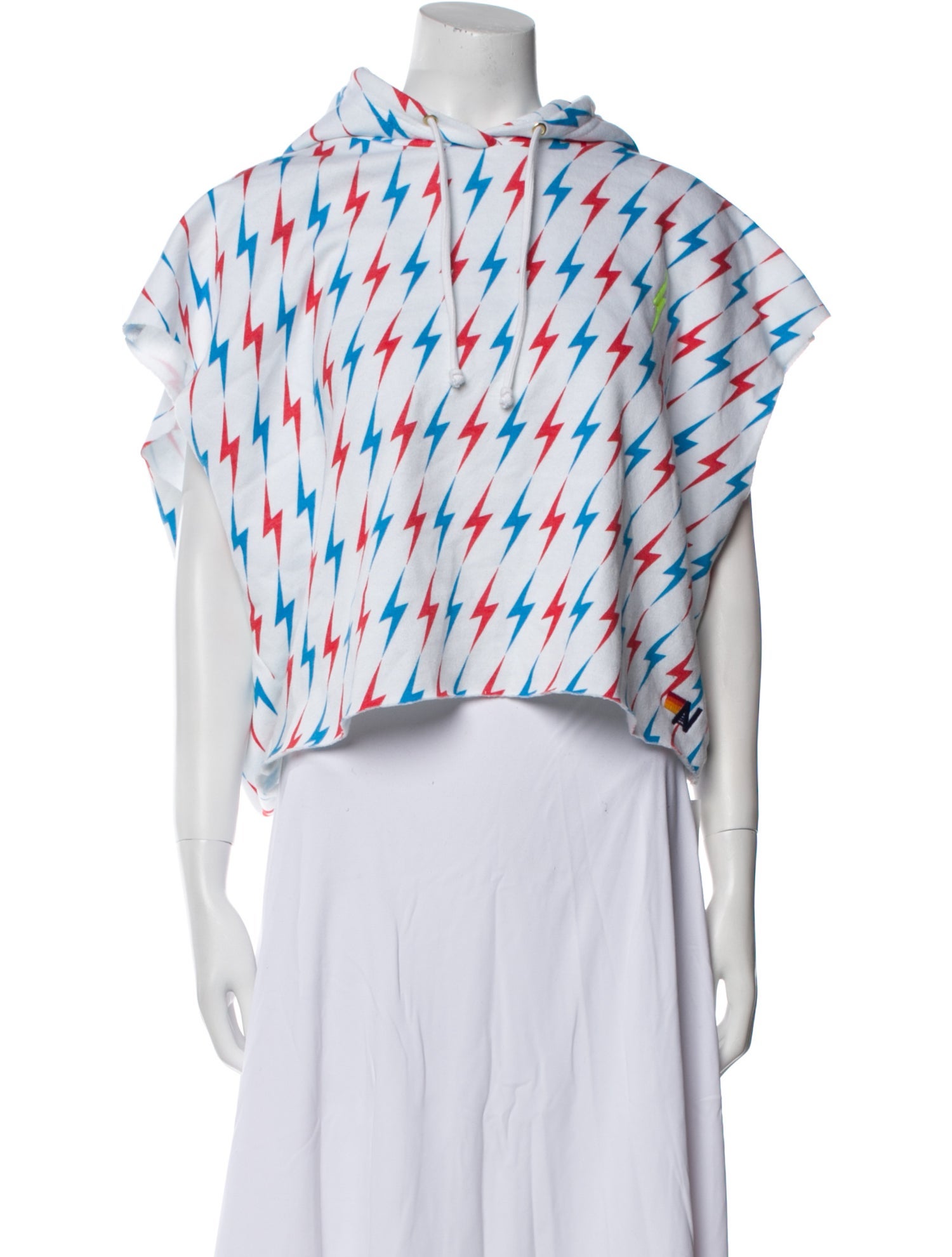 Aviator Nation Printed Mock Neck Crop Top