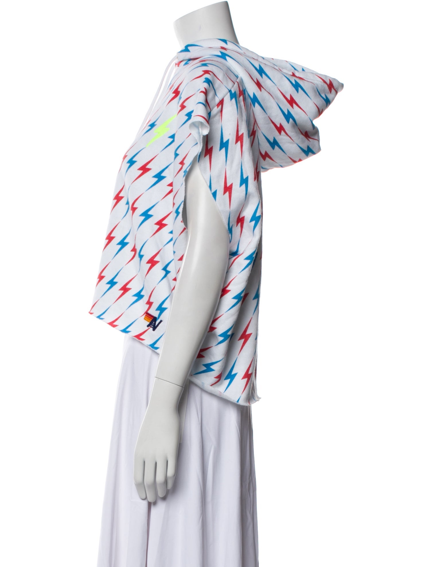 Aviator Nation Printed Mock Neck Crop Top