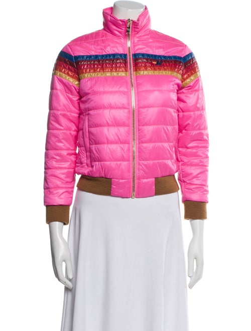 Aviator Nation Nylon Striped Bomber Jacket