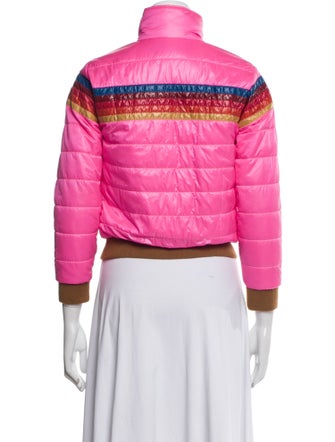 Aviator Nation Nylon Striped Bomber Jacket