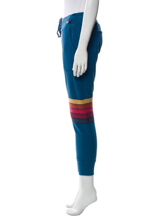 Aviator Nation Striped Embroidered Accent Sweatpants