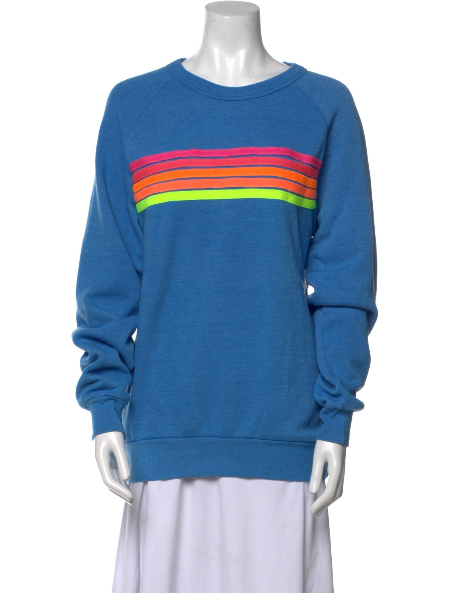 Aviator Nation Striped Crew Neck Sweater