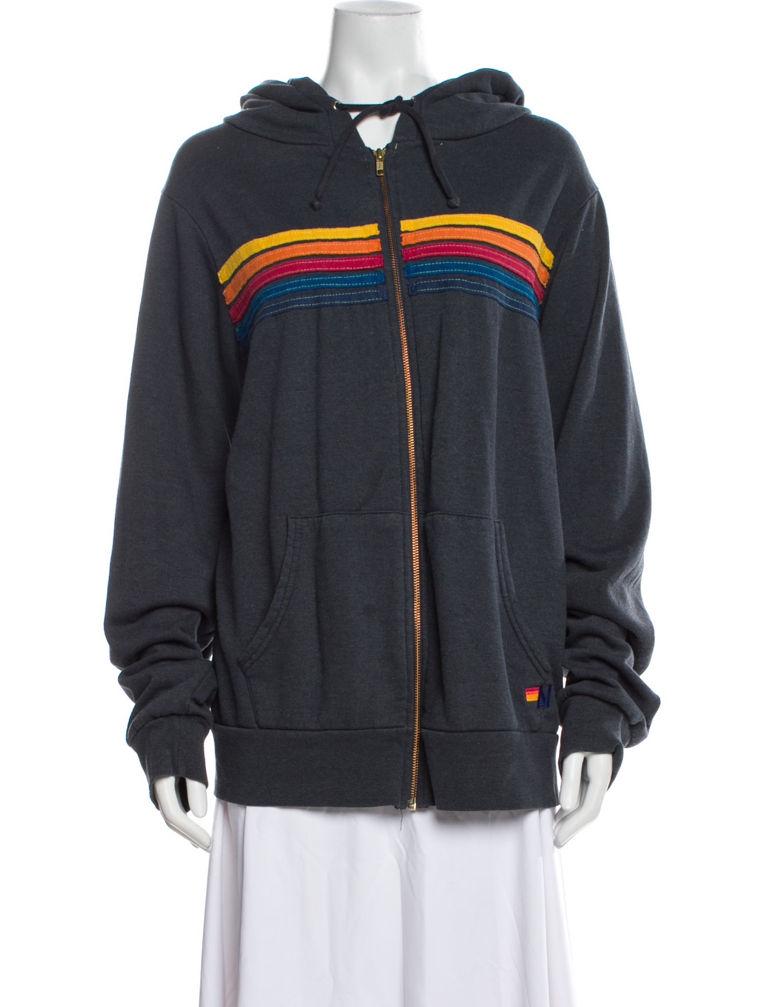 Aviator Nation Striped Crew Neck Sweater