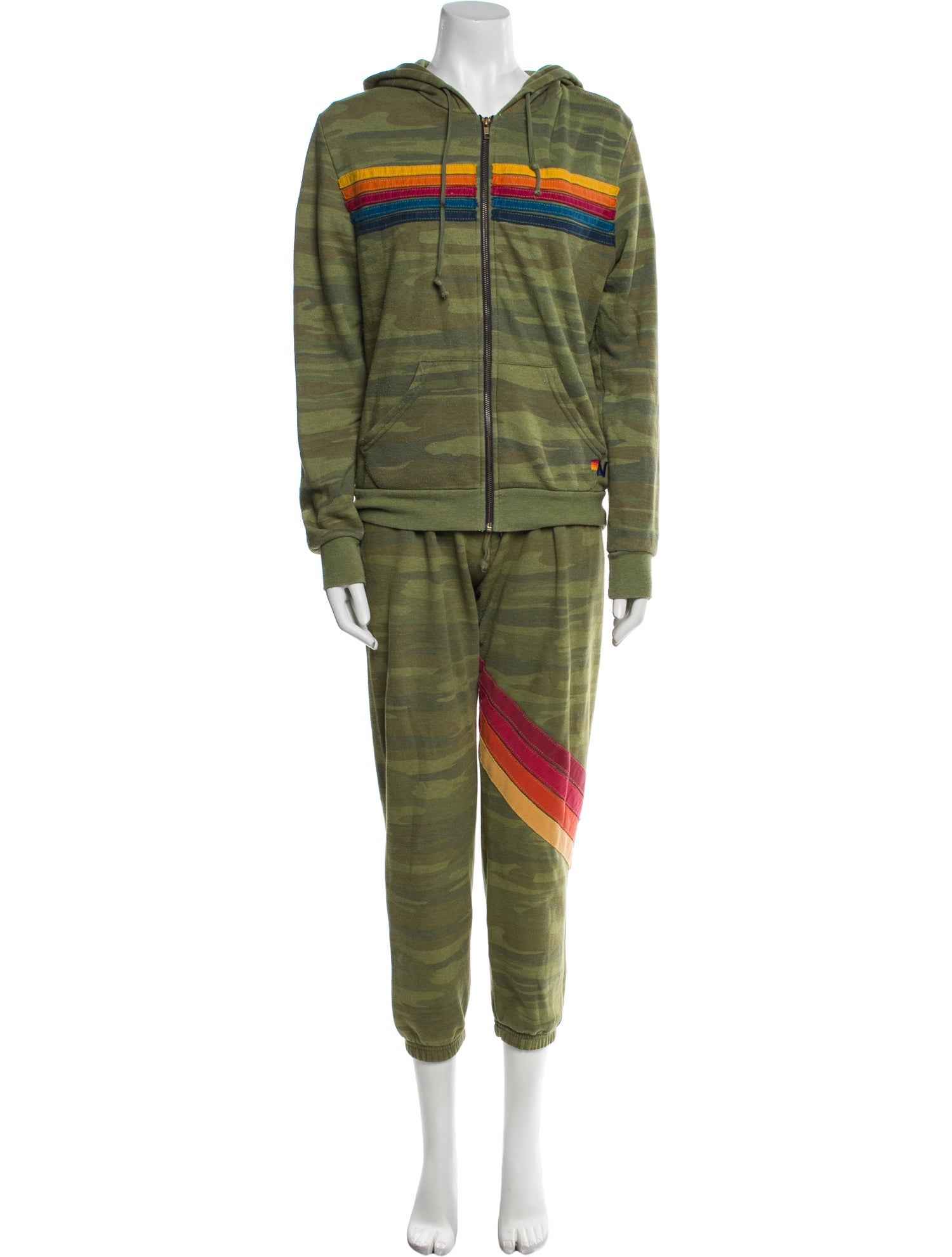 Aviator Nation Printed Embroidered Accent Pant Set