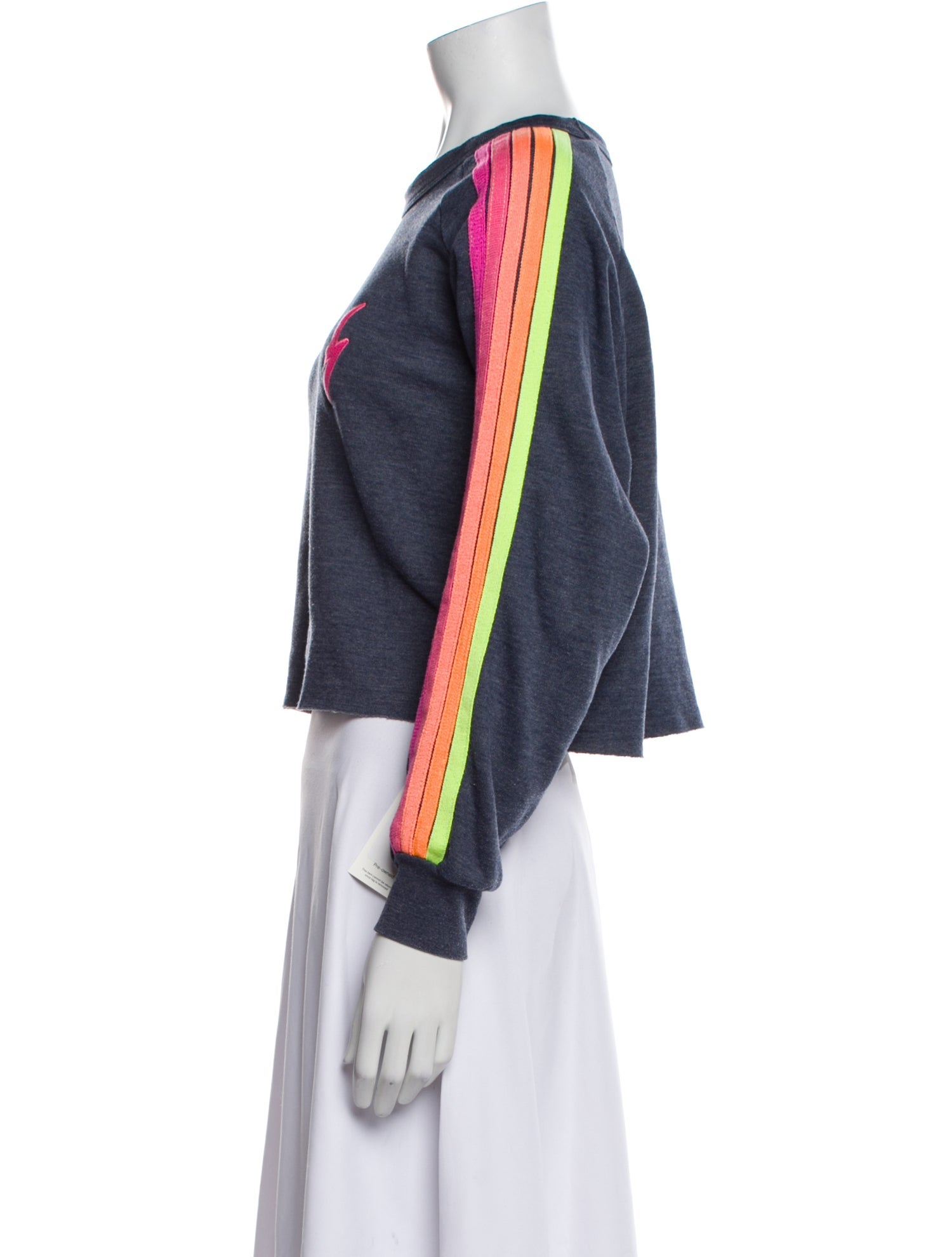 Aviator Nation Striped Bateau Neckline Sweater