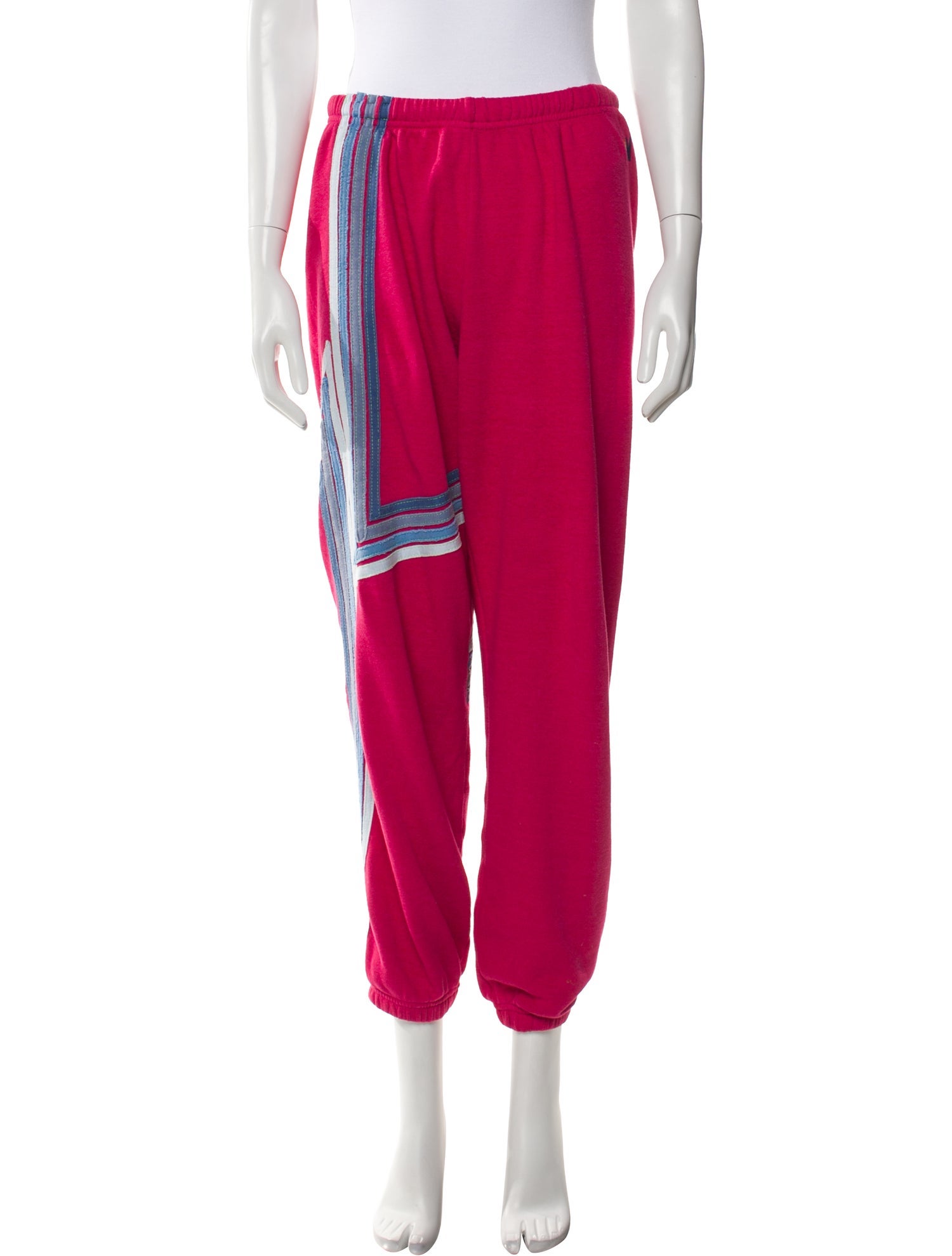 Aviator Nation Striped Embroidered Accent Sweatpants