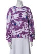 Aviator Nation Tie-Dye Print Bateau Neckline Sweatshirt