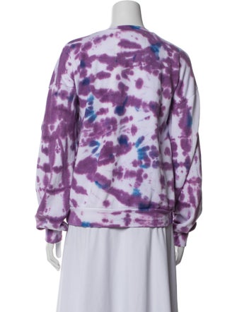Aviator Nation Tie-Dye Print Bateau Neckline Sweatshirt