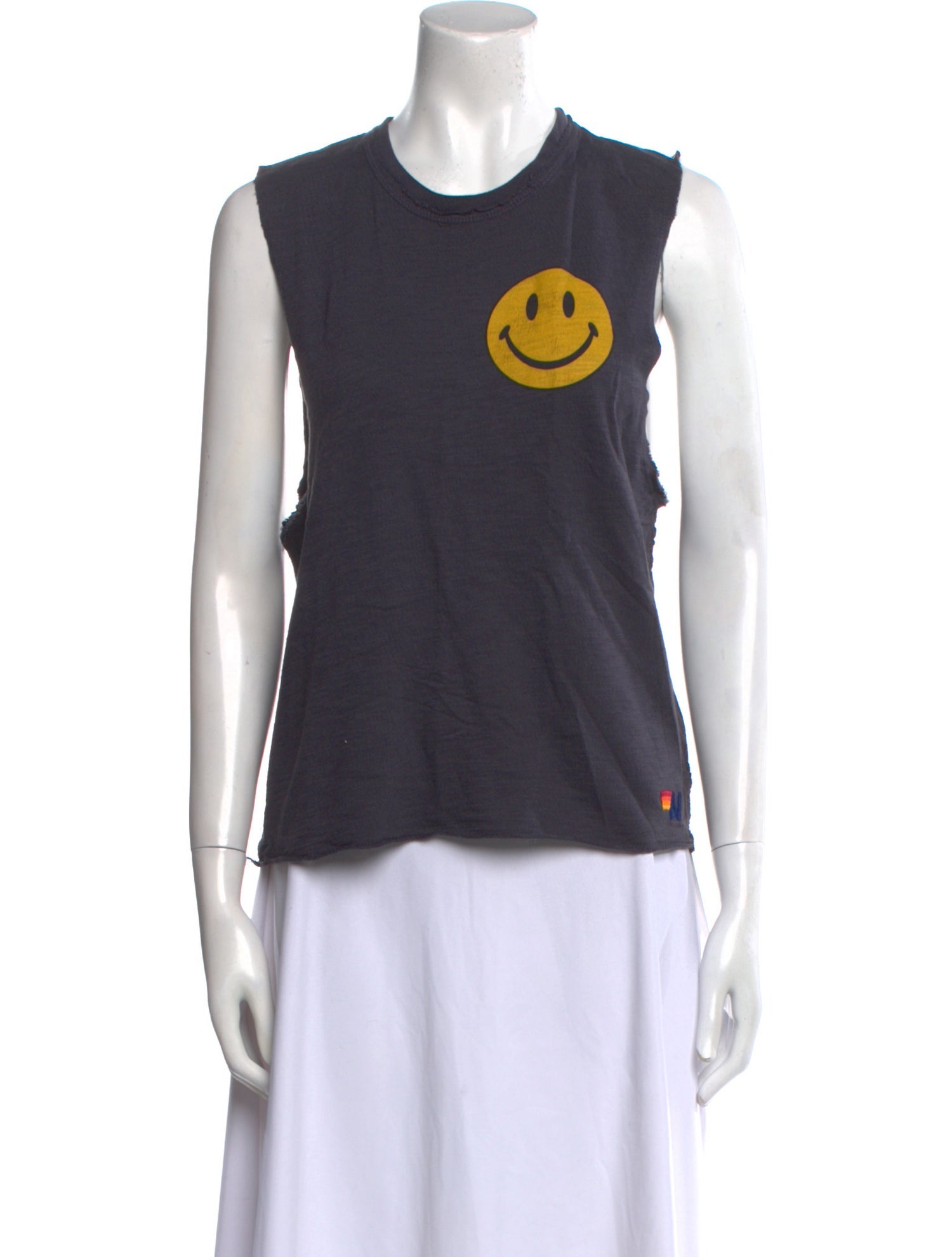 Aviator Nation Graphic Print Crew Neck Top