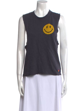 Aviator Nation Graphic Print Crew Neck Top