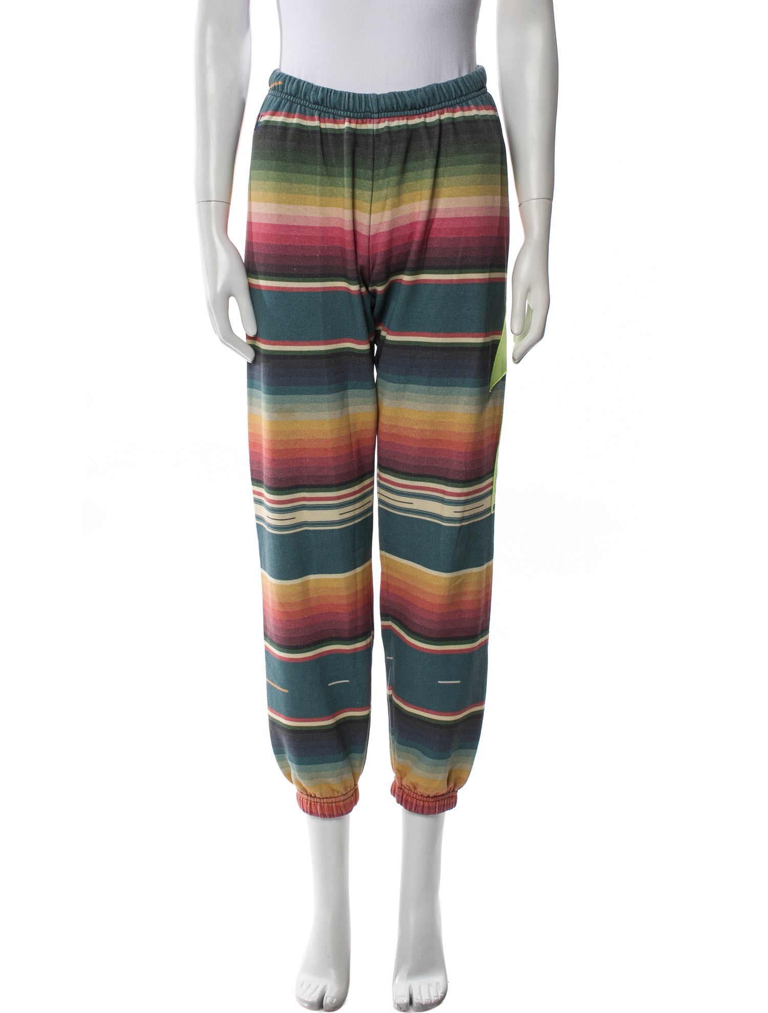 Aviator Nation Striped Embroidered Accent Sweatpants