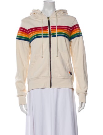 Aviator Nation Striped Crew Neck Sweatshirt