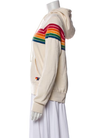 Aviator Nation Striped Crew Neck Sweatshirt