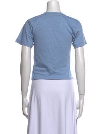 Aviator Nation Graphic Print Crew Neck Crop Top