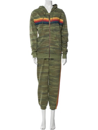 Aviator Nation Camouflage Print Pant Set