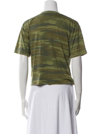 Aviator Nation Camouflage Print Crew Neck T-Shirt