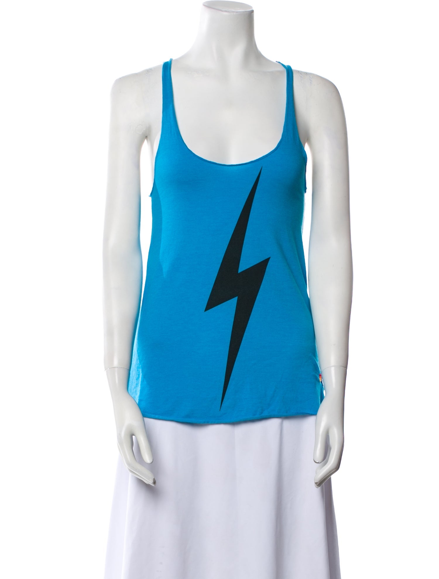 Aviator Nation Graphic Print Scoop Neck Top