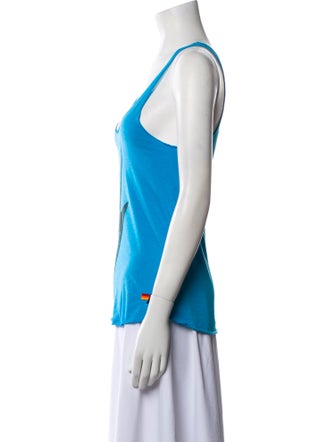 Aviator Nation Graphic Print Scoop Neck Top