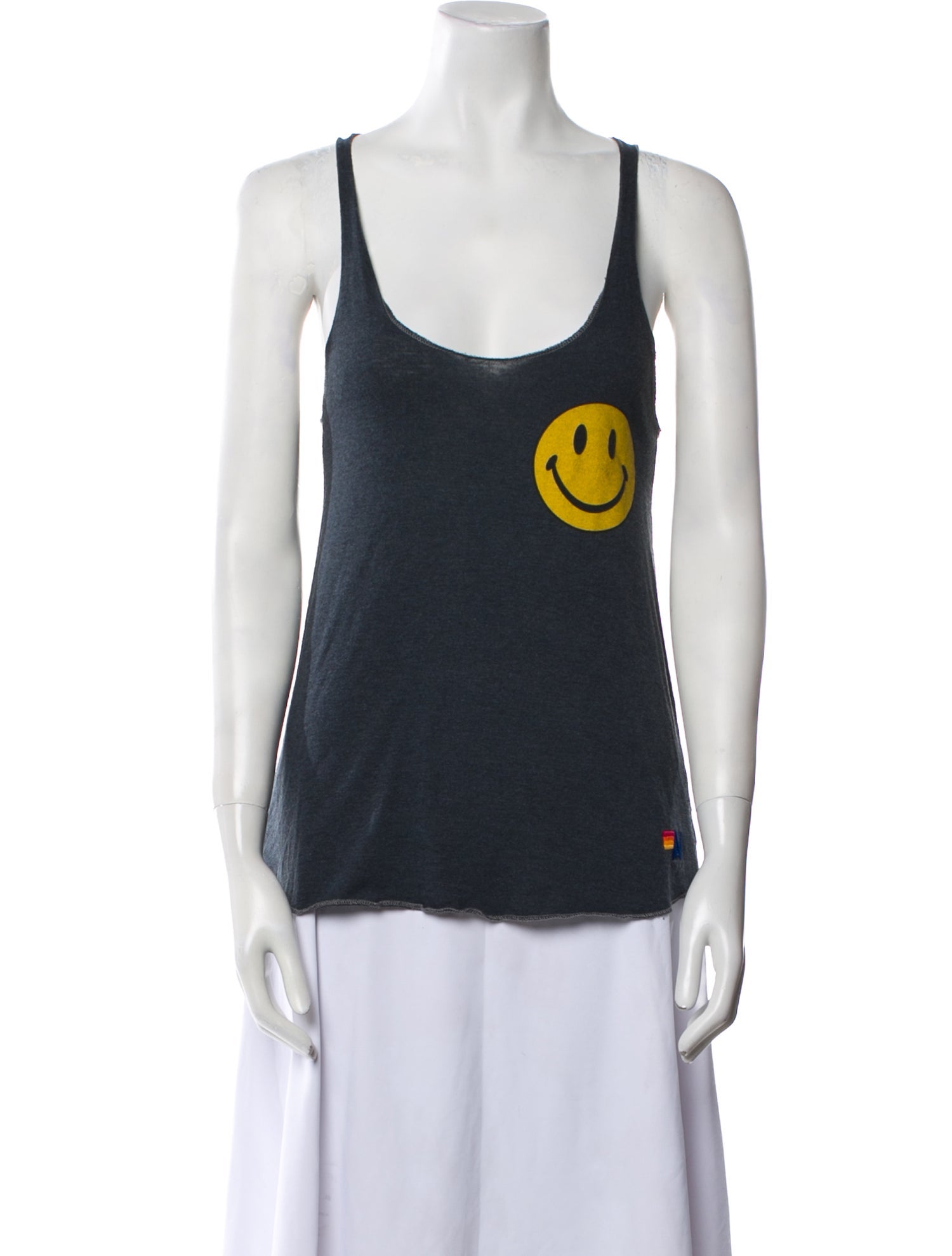 Aviator Nation Graphic Print Scoop Neck Top