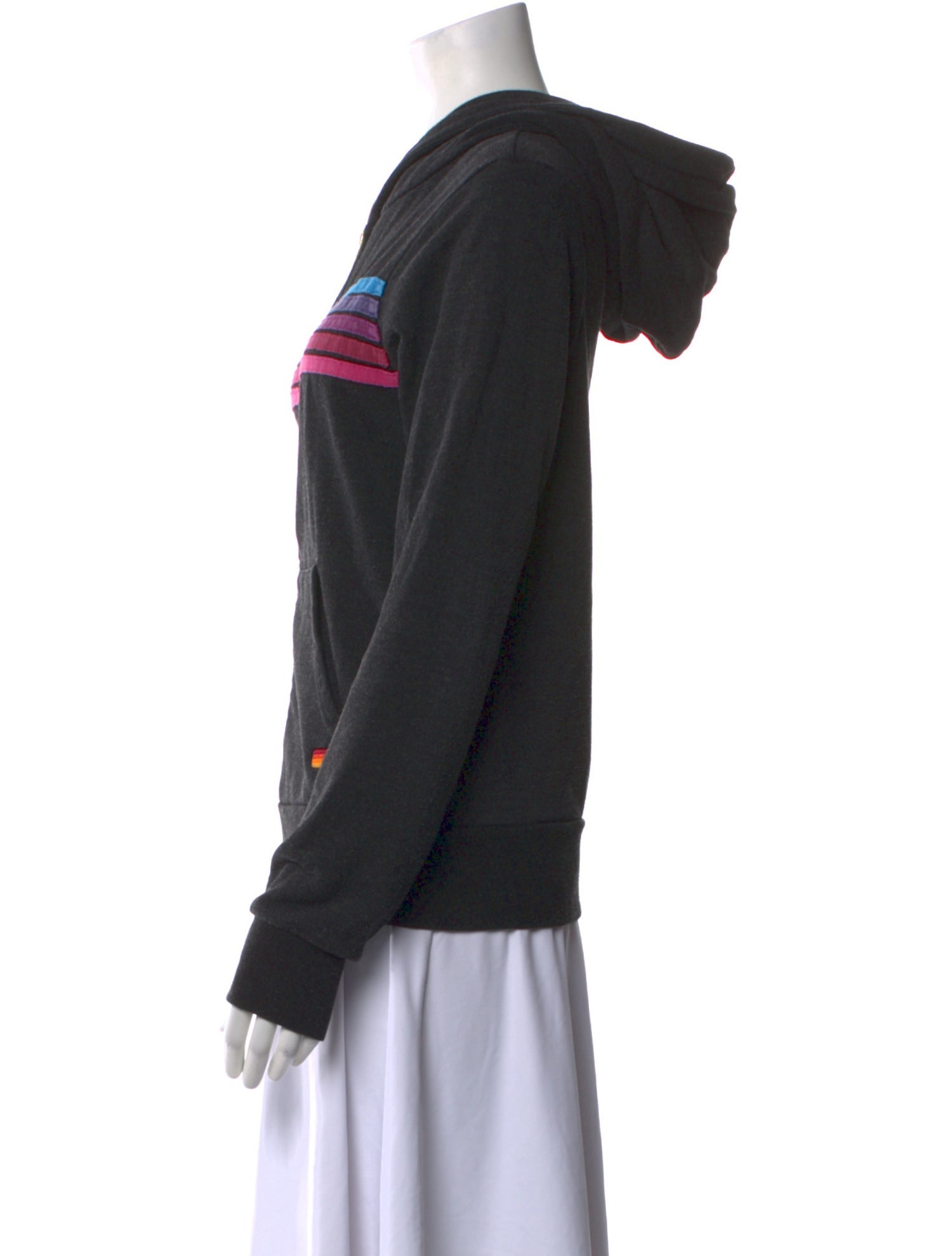 Aviator Nation Striped Crew Neck Sweatshirt