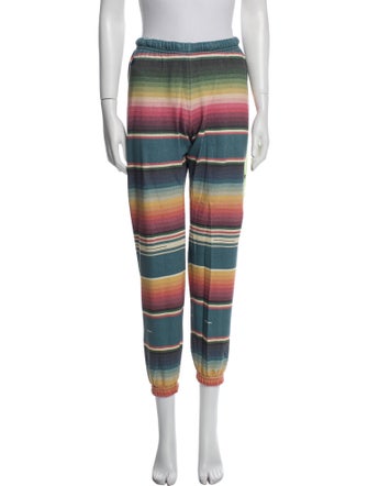 Aviator Nation Striped Embroidered Accent Sweatpants