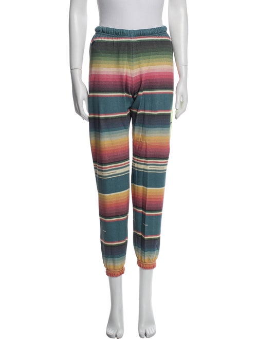 Aviator Nation Striped Embroidered Accent Sweatpants