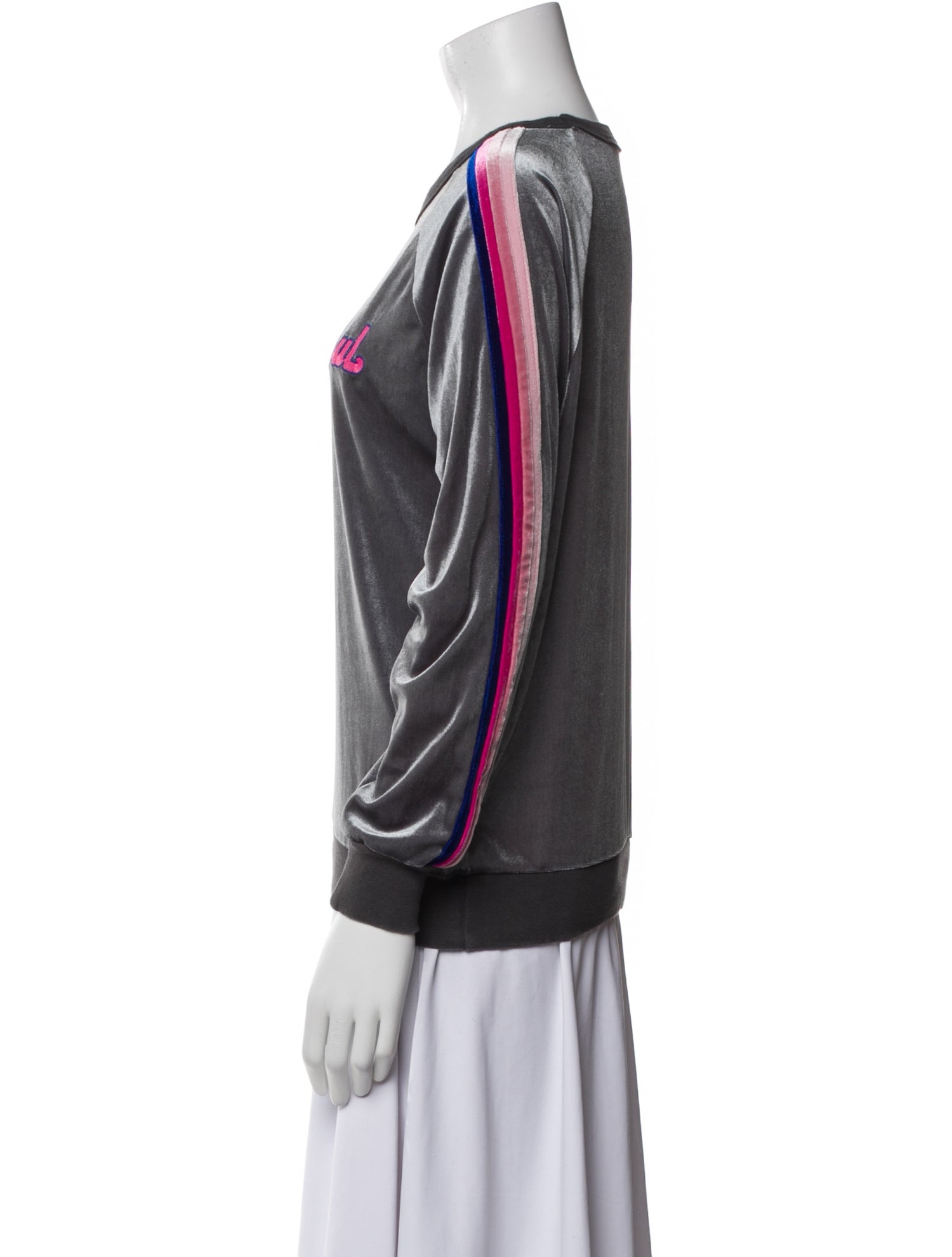 Aviator Nation Colorblock Pattern Crew Neck Sweater