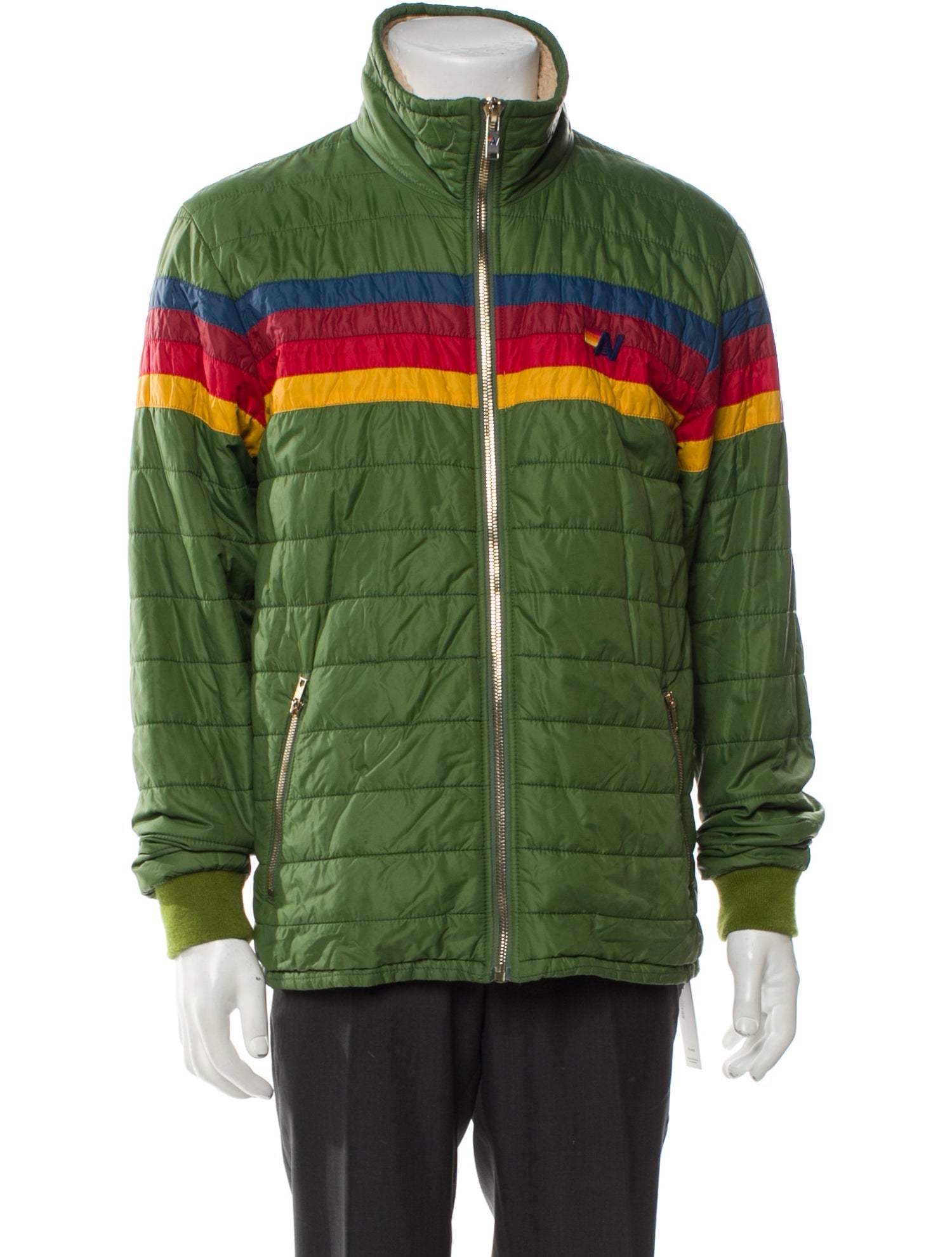 Aviator Nation Striped Windbreaker