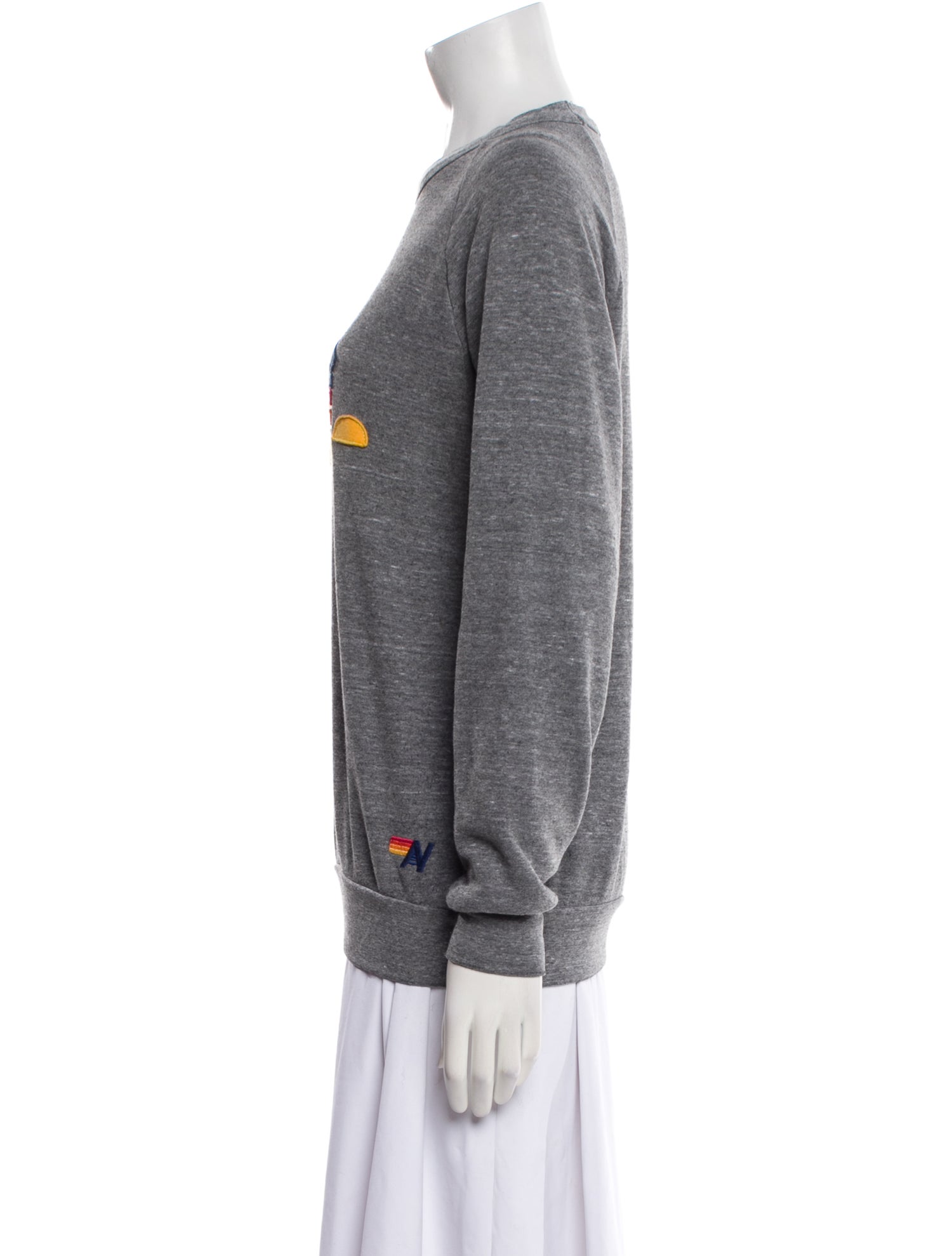 Aviator Nation Striped Embroidered Accent Pajamas