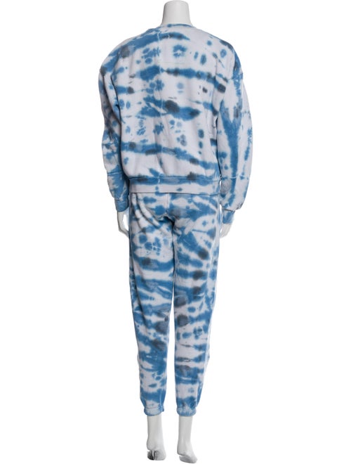 Aviator Nation Tie-Dye Print Embroidered Accent Pant Set