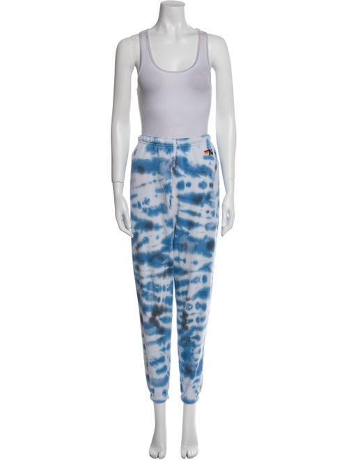 Aviator Nation Tie-Dye Print Embroidered Accent Pant Set
