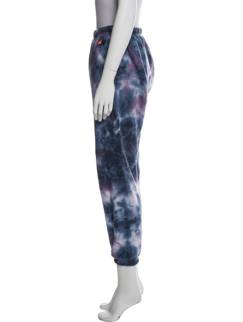 Aviator Nation Tie-Dye Print Embroidered Accent Sweatpants