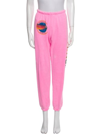 Aviator Nation Graphic Print Embroidered Accent Sweatpants