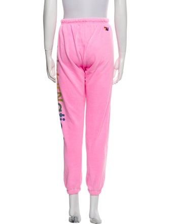 Aviator Nation Graphic Print Embroidered Accent Sweatpants