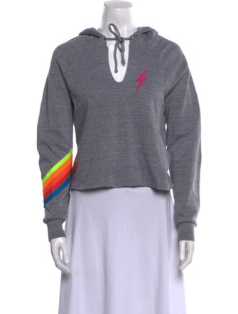 Aviator Nation Graphic Print V-Neck Sweater