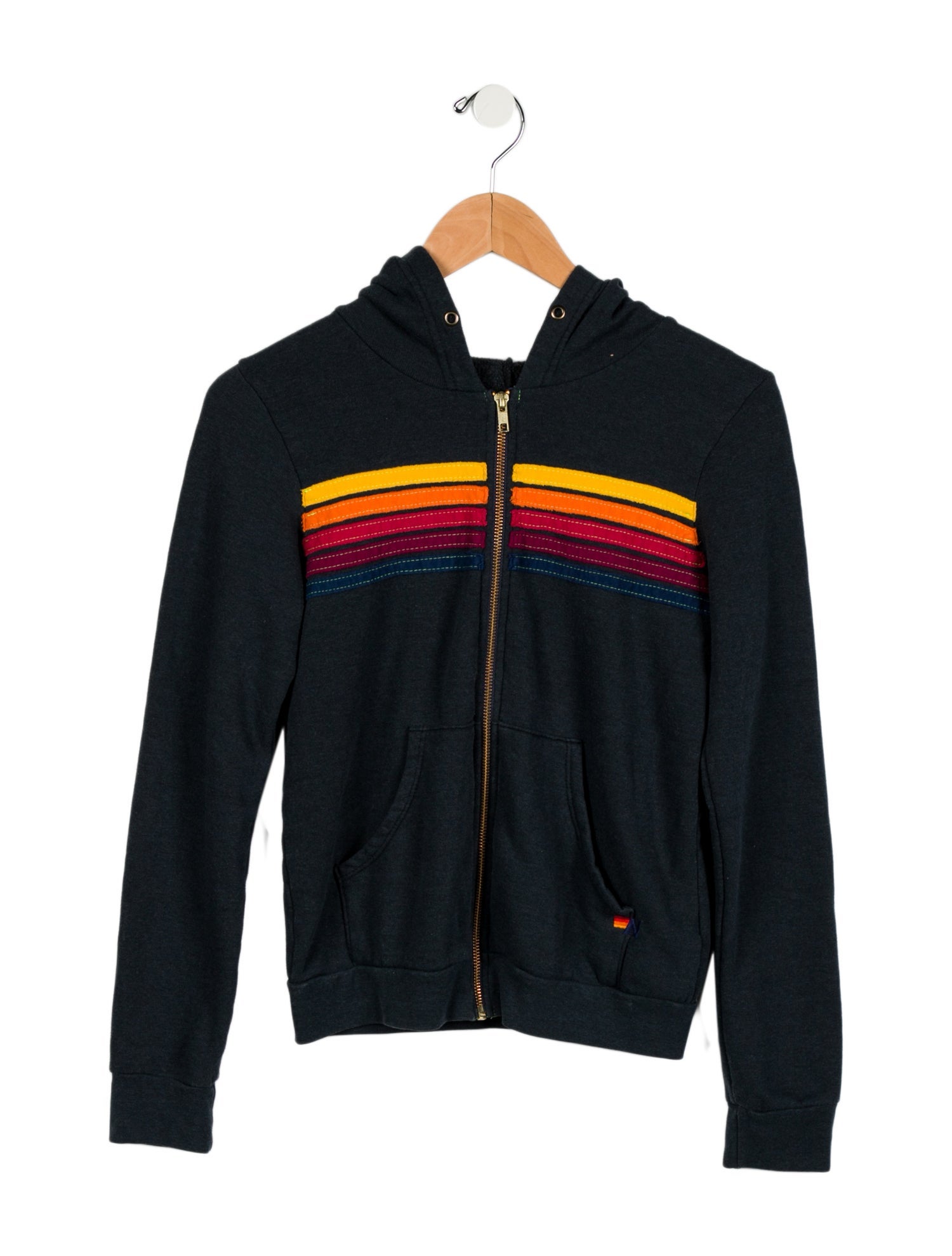 Aviator Nation Kids' Stripe Zip Up Sweatshirt