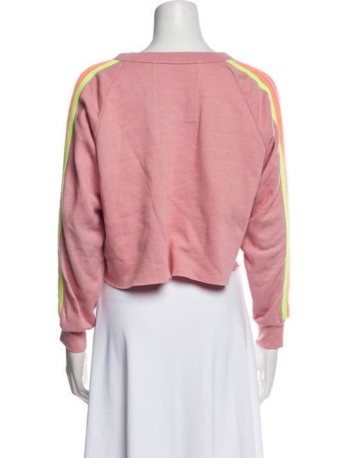 Aviator Nation Bateau Neckline Long Sleeve Crop Top