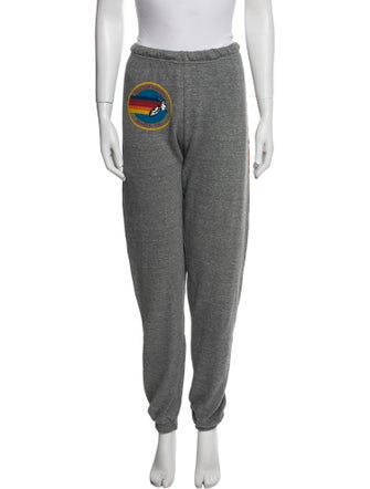 Aviator Nation Graphic Print Embroidered Accent Sweatpants