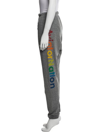 Aviator Nation Graphic Print Embroidered Accent Sweatpants