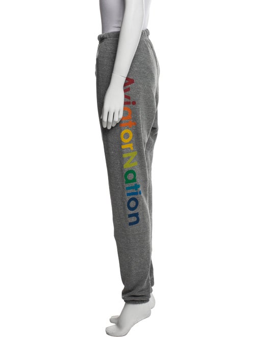 Aviator Nation Graphic Print Embroidered Accent Sweatpants
