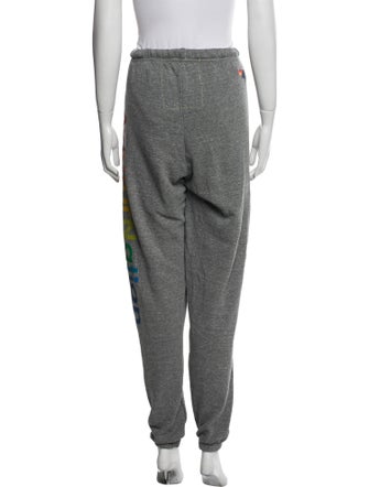 Aviator Nation Graphic Print Embroidered Accent Sweatpants