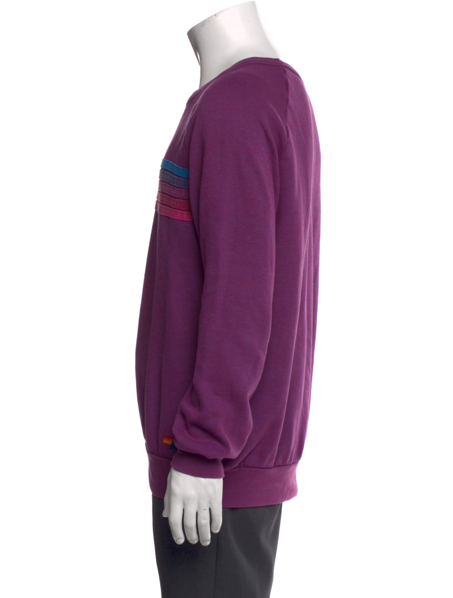 Aviator Nation Striped Crew Neck Pullover