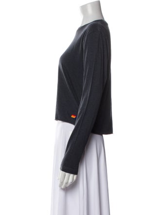 Aviator Nation Graphic Print Scoop Neck Crop Top