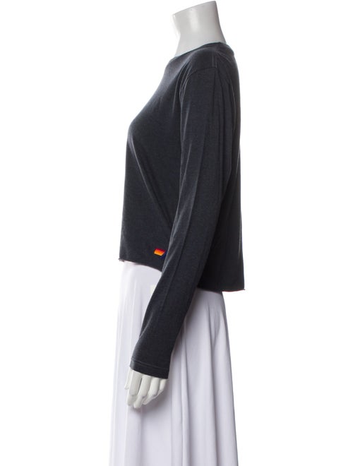 Aviator Nation Graphic Print Scoop Neck Crop Top