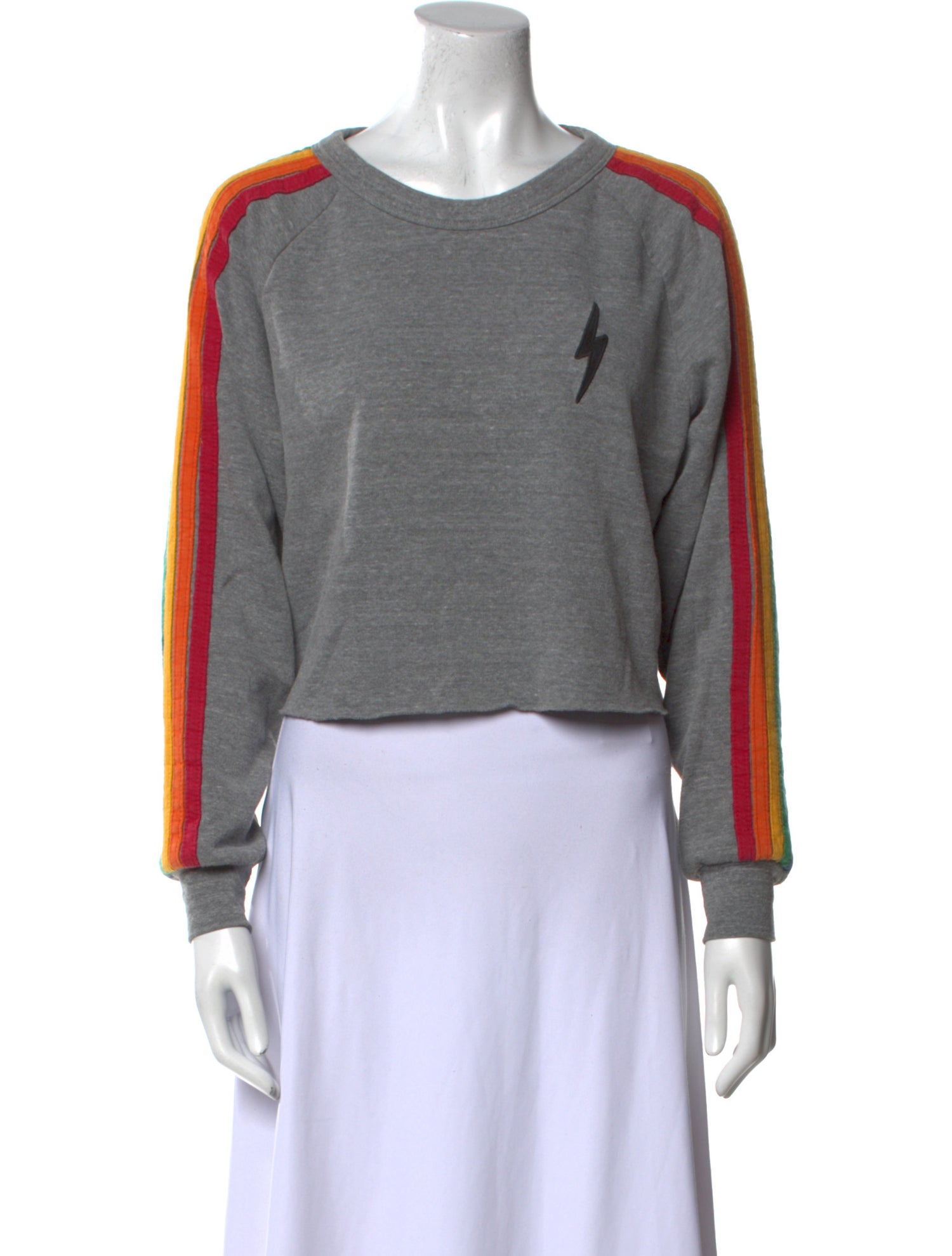 Aviator Nation Colorblock Pattern Scoop Neck Sweatshirt