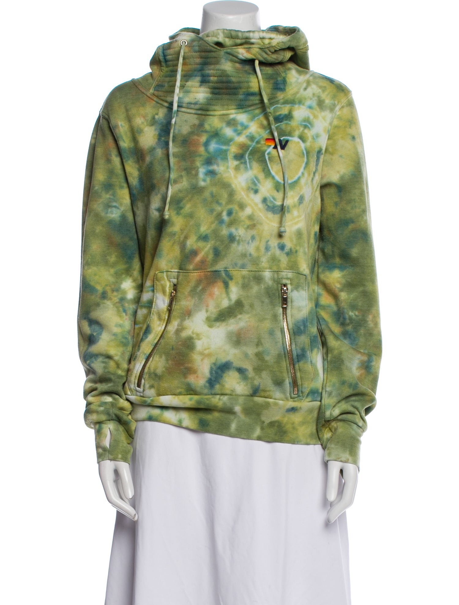 Aviator Nation Tie-Dye Print Mock Neck Sweatshirt