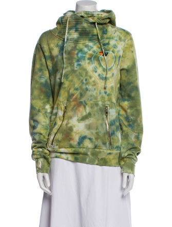 Aviator Nation Tie-Dye Print Mock Neck Sweatshirt