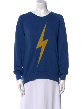 Aviator Nation Graphic Print Scoop Neck Sweater