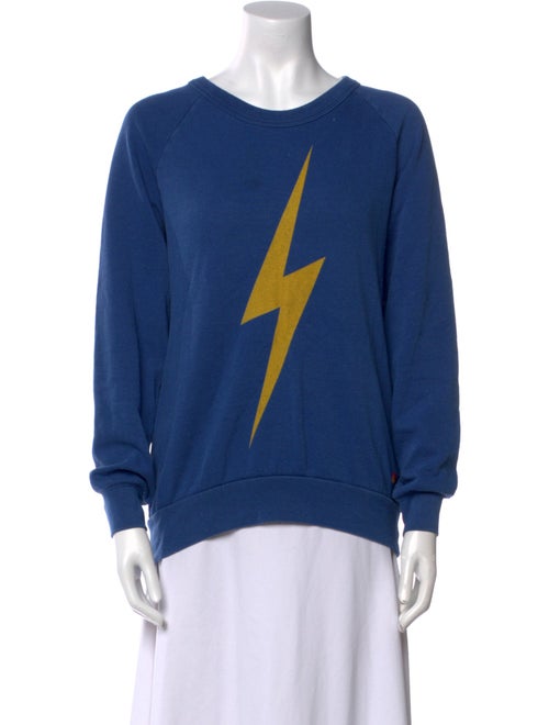 Aviator Nation Graphic Print Scoop Neck Sweater